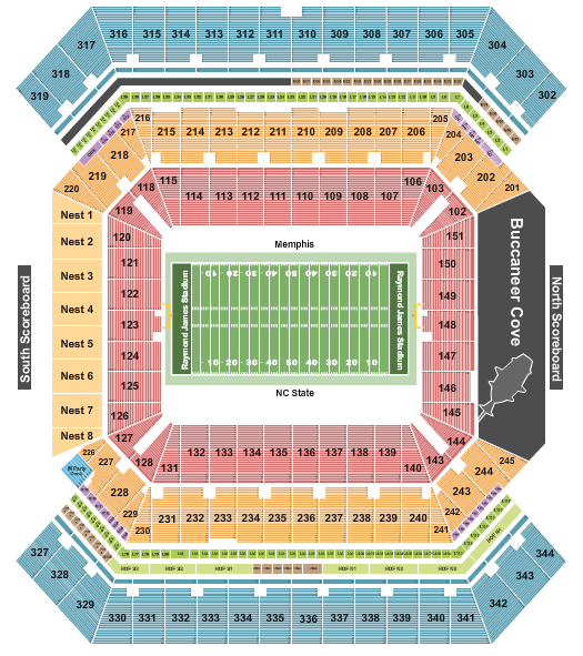 Raymond James Stadium Gasparilla Bowl Seating Chart